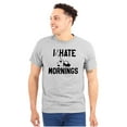 thumbnail image 3 of I Hate Mornings Sleeping Panda Men's Graphic T Shirt Tees Brisco Brands S, 3 of 6