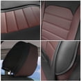 thumbnail image 4 of Ikon Motorsports Full Set Car Seat Covers Compatible with 2009-2023 Ford F150 Crew Cab PU Leather 5 Seats Seat Cover Protectors With Pocket - Black & Brown, 4 of 7