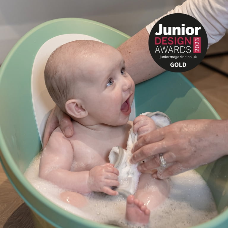 Shnuggle Baby Bathtime Essentials Bundle – Newborn Bath, Rinse Jug & Toy Scoop | Eco-Friendly, Stylish Taupe Set