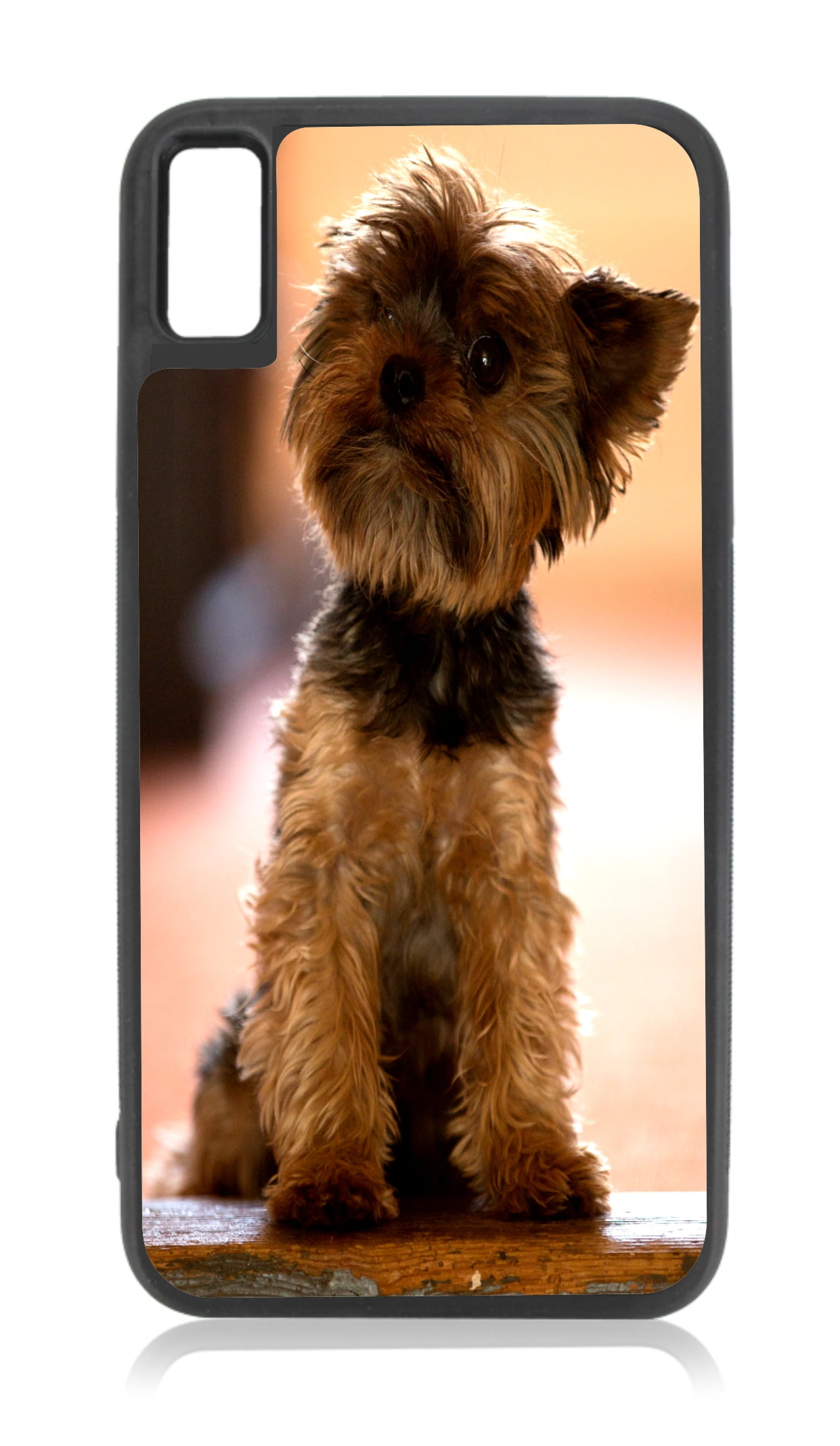 Yorkie Puppy iPhone 10 XR Dog Case Black Rubber Case for iPhone XR iPhone XR Phone Case