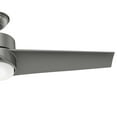 thumbnail image 3 of Hunter 54 inch Outdoor or Indoor Ceiling Fan with LED Light - Ceiling Fan with Wall Control, For Patio, Garage, or Porch, Quiet, Standard Mount, 3 Blades - Havoc 59472, Matte Silver, 3 of 14
