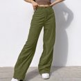 thumbnail image 2 of TRUBKH Corduroy Pants Women Straight Leg Pants Women Womens Cargo Pants with Pockets Vintage Pants Plus Size Cargo Pants Barrel Pants Women Corduroy Pants Green Xl, 2 of 7