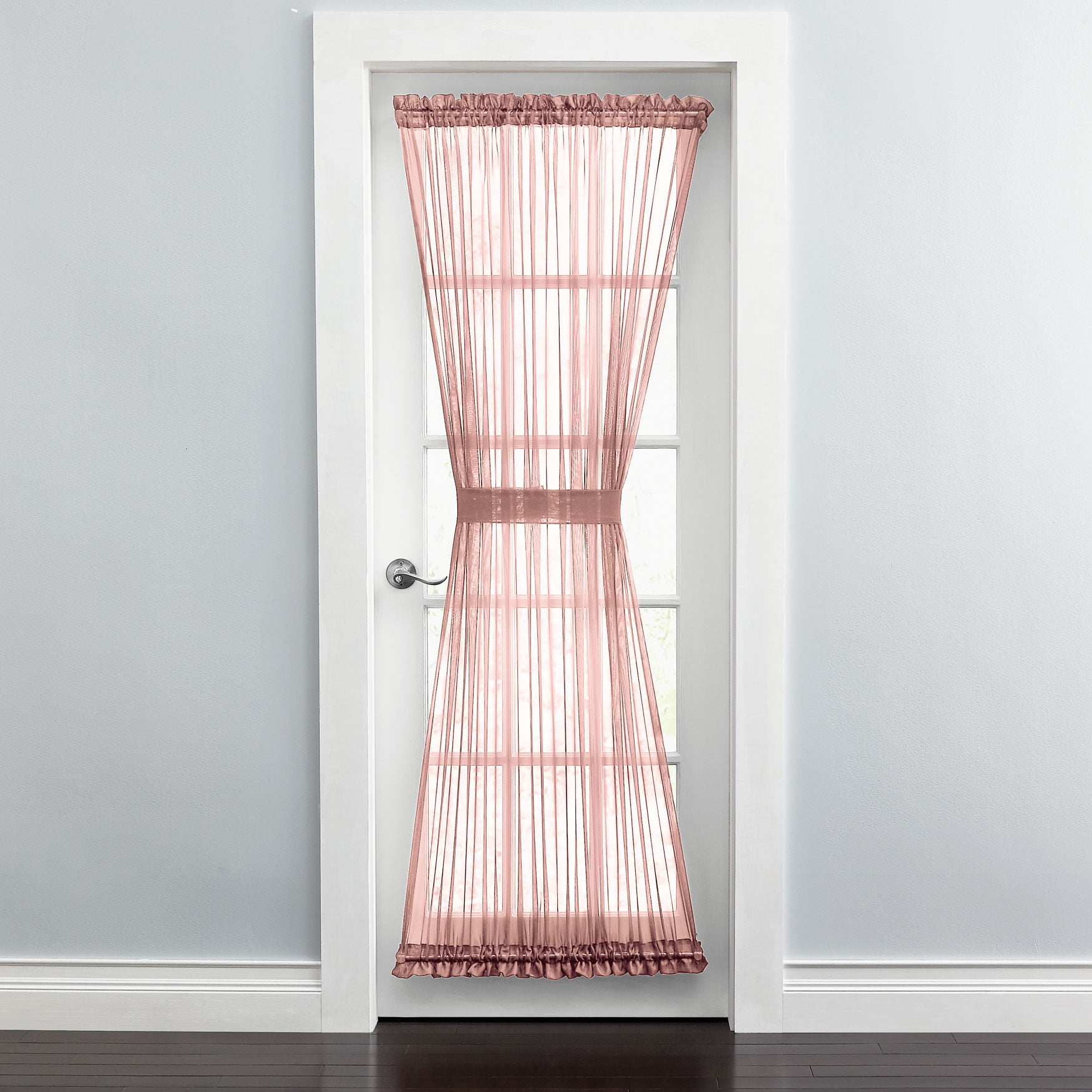 Brylanehome Sheer Voile Door Panel With Tiebacks Curtain Window Drape