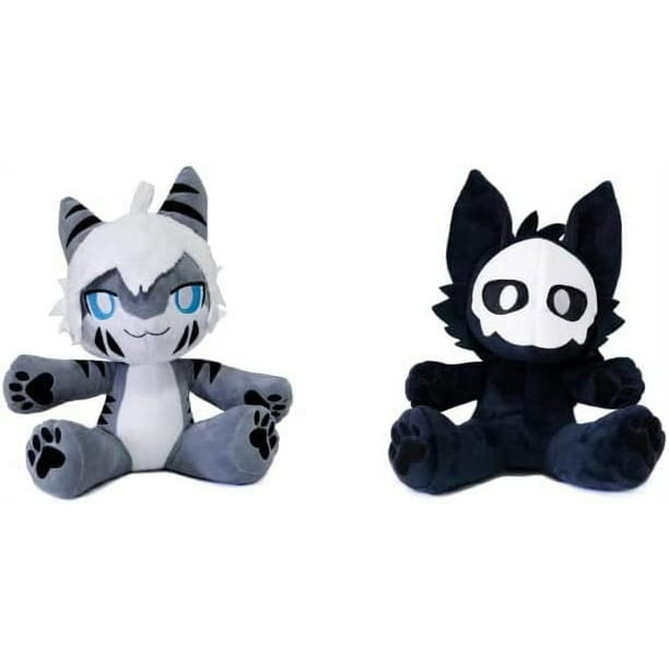 Peluche de tiburón y gato de peluche, juego de dibujos animados, peluche lindo, almohada de peluche suave, gato de juguete (tiburón y profesional) para niños y fanáticos, regalos de colección de jugu