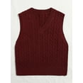 thumbnail image 5 of Lindreshi Cropped Tank Tops for women's Knitted V-neck Vest Sleeveless Pullover Uniform Cropped Sweater, 5 of 5