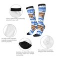thumbnail image 6 of Lsque Sml Jeffy Printed Crew Socks Men's Women's LightWeight Thin Casual Calf Socks ,Knee High Socks,Cotton Socks, 6 of 9