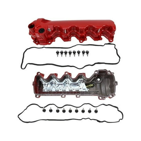 Engine Valve Cover Set 2 Piece - Compatible with 2005 - 2010 Ford Mustang 4.6L V8 2006 2007 2008 2009