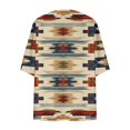 thumbnail image 5 of Olyvenn Get it today Women's Loose Kimono Cardigan 3/4 Sleeve Open Front Lightweight Ethnic Print Outwear Tops Cardigan Sweaters with Pockets Khaki 10, 5 of 5