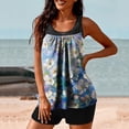 thumbnail image 5 of LEKWK Womens Tankini Swimsuits with Shorts Two Piece Bathing Suits Flowy Tummy Control Floral Print Outfits, 5 of 5