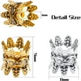 thumbnail image 2 of Aylifu 60PCS Double Flower Beads Caps with Rhinestone Petal Brass Bead Spacer Flower Caps Jewelry Making Accessories for Bracelet Necklace Earring, 2 of 7