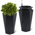 thumbnail image 2 of ChaoLink 23" Tall Planters Set of 2, High Front Porch Flower Pots, Drainage & Water Level Monitor, Easy Watering, 2 of 8