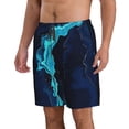 thumbnail image 2 of Naloa Blue Marble And Gold Men's Beach Shorts, Surfing shorts, Swim trunks, Quick Dry Swim Trunks for Surfing Beach Fun - X-Large, 2 of 9