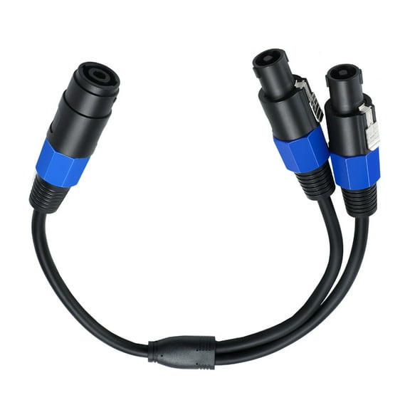 Speaker Cable 1 Female to 2 Male Speakon Splitter Cable Professional Audio Cord DJ Speaker Cable Wire with Twist Lock