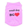 thumbnail image 2 of Yesbay Summer Cute Small Dog Big Heart Print Dog Puppy Doggie Vest Pet Clothes Costume,Light Purple, 2 of 8