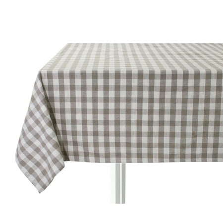 

Fennco Styles Classic Gingham Checkered Tablecloth 54 x 54 Inch - Khaki