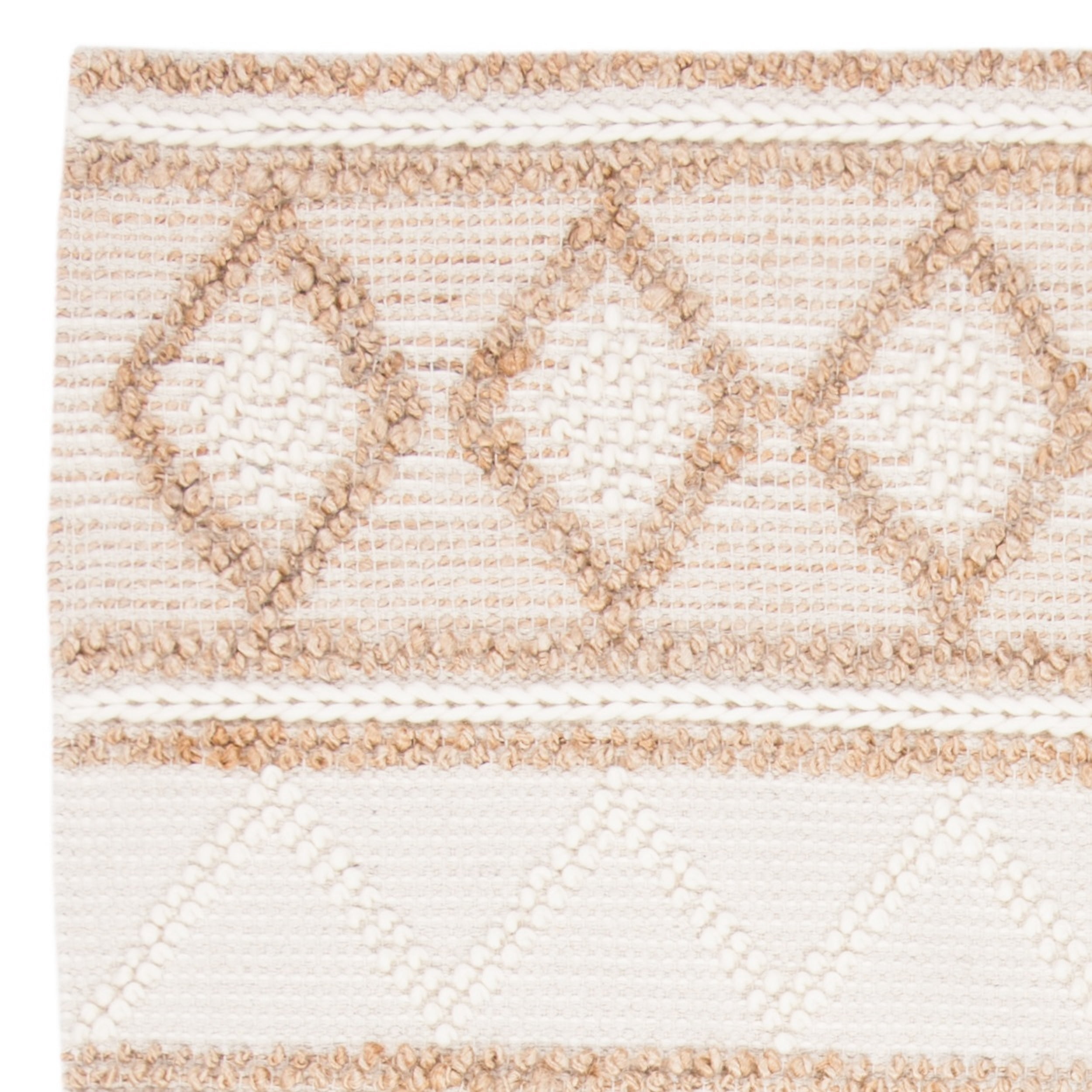 SAFAVIEH Natural Fiber Gerald Striped Geometric Area Rug, Beige/Ivory, 8' x 10'
