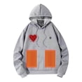 thumbnail image 1 of Dvprdro Jackets for Men Stitching Drawstring Hooded Slim Fashion Coat Outwear, 1 of 4