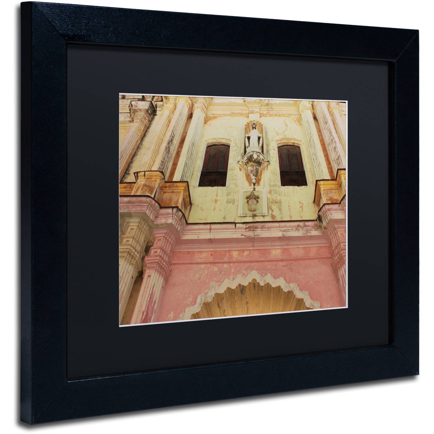 Trademark Fine Art 'Church in Havana' Canvas Art by Masters Fine Art, Black Matte, Black Frame