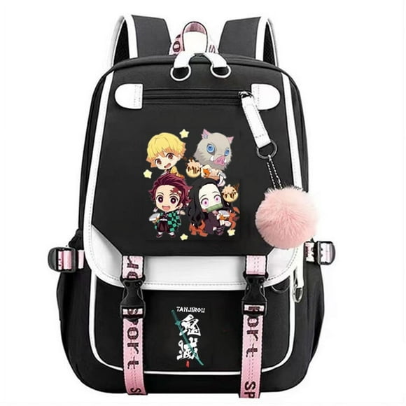Sac à Dos Demon Slayer, Sac à Dos Anime Nezuko Tanjirou Demon Slayer Kimetsu No Yaiba Kawaii pour Étudiants