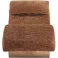 thumbnail image 3 of Meridian Furniture Marcella Cognac Polyester Chaise Lounge, 3 of 11