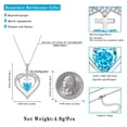 thumbnail image 5 of Beautlace 925 Sterling Silver Cross Necklace,March Birthstone Heart Pendant Necklace Jewelry Birthday Christmas Mothers Day Gifts for Women Mom, 5 of 12