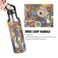 thumbnail image 4 of Yayeee 33oz Insulated Water Bottle Double Wall Stainless Steel with Flip Straw Lid, Blue Floral, 4 of 7