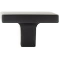 thumbnail image 3 of Contemporary Square Cabinet Knob, 1-1/2 Inches, Zinc Base Material, Matte Black by Stone Harbor Hardware, 3 of 4