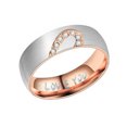 thumbnail image 2 of Anillo de acero inoxidable a la moda ligero corazón anillos de dedo resistente Unisex tamaño pequeño joyería hombres cumpleaños Festival Ropa, zapatos y accesorios Miscelánea 9 tamaño (amor mujer 5) Minnieouse AP014640-32, 2 of 6
