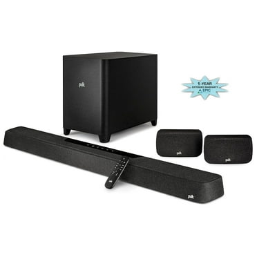 Polk MAGNIFI-MAX-AX-SR Soundbar with Subwoofer and Surround Speakers with an Additional 1 Year Coverage by Epic Protect (2022)