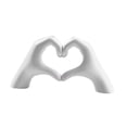 thumbnail image 2 of Escultura de mano de corazón, estatua decorativa de de amor, adorno de mesa, estatuilla de gesto de corazón para interior, estantes, festival, 2 of 8