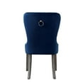 thumbnail image 6 of Posh Arthur Velvet Dining Chair with Nailhead Trim Navy Blue (Set of 2), 6 of 8