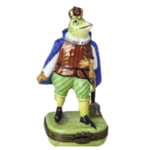 King Frog Limoges Box for Collectors Limoges Box Porcelain Figurine