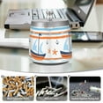 thumbnail image 6 of Yayeee Ashtray with Lid for Cigarette Smokeless Stainless Steel Home Ash Holder, Blue Nautical Pattern, 6 of 7