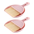 thumbnail image 2 of Apeya Small Dustpan and Brush Set, Mini Hand Broom Whisk Combo for Table Desk Keyboard Sofa Pet Nest, Cute Pastel Pink Cleaning Supplies Kit, 2 Piece Set, 2 of 9