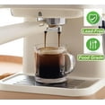 thumbnail image 3 of Ackers Espresso Cups Single, 4 OZ Double Spouts Cups, Milk Cup with Handle, Clear Glass, 3 of 5