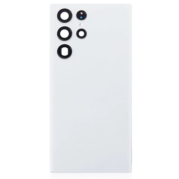 Replacement Back Housing Glass Cover With Camera Lens For Samsung Galaxy S22 Ultra 5G (SM-S908W) - Phantom White