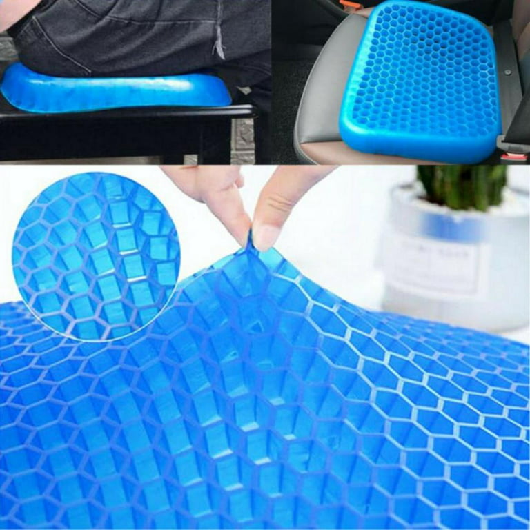 Gel Seat Cushion,Double Thick Egg Seat Cushion Breathable Honeycomb Cushion  for Pressure Relief and Back Pain Relief,with Cloth Casing for Office Home  Chair Car Wheelchair 