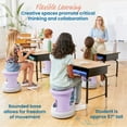 thumbnail image 3 of ECR4Kids Active Storage Wobble Stool, 15in Seat Height, Children's Furniture, Light Purple/Light Grey, 3 of 9
