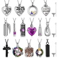 thumbnail image 1 of Urna de recuerdo Ecation de acero inoxidable, 15 unidades, color morado, 1 of 8