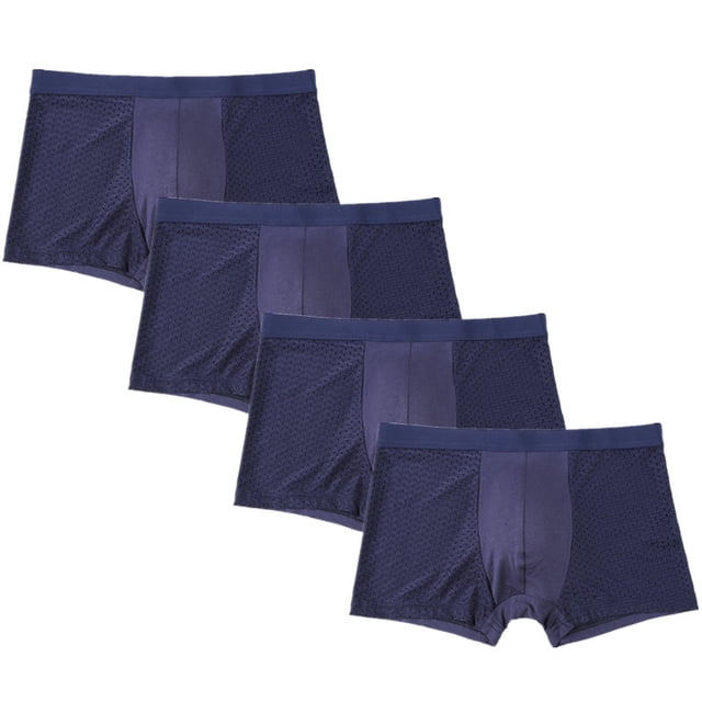 4 unids/lote de calzoncillos para hombre, calzoncillos para hombre, calzoncillos tipo bóxer, calzoncillos para hombre, calzoncillos con agujeros de bambú, talla grande 5XL6XL7XL Tan Jianjun unisex