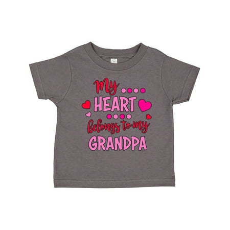 

Inktastic My Heart Belongs to my Grandpa Gift Toddler Boy or Toddler Girl T-Shirt