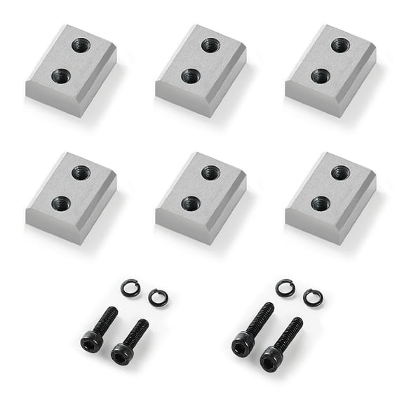 VEVOR Rebar Cutter Blades, 6 Pcs Replacement Jaw Blades for 1-1/4 Inch 32mm #10 Electric Rebar Cutter, Double-sided, CR12MOV High-Hardness Steel, Fast Efficient with Screws and Spring Washer