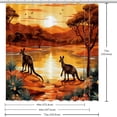 thumbnail image 6 of yowmns Waterproof Curtain Sets - Printed, Hooked Shower Curtain Set for Bathroom Decoration, 6 of 6