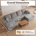 thumbnail image 3 of Furmax Modular U-Shaped Sectional Sofa – Tool-Free Assembly Multi-Seat Sofa Set for Living Room, Boneless Design Furniture, 3 of 7