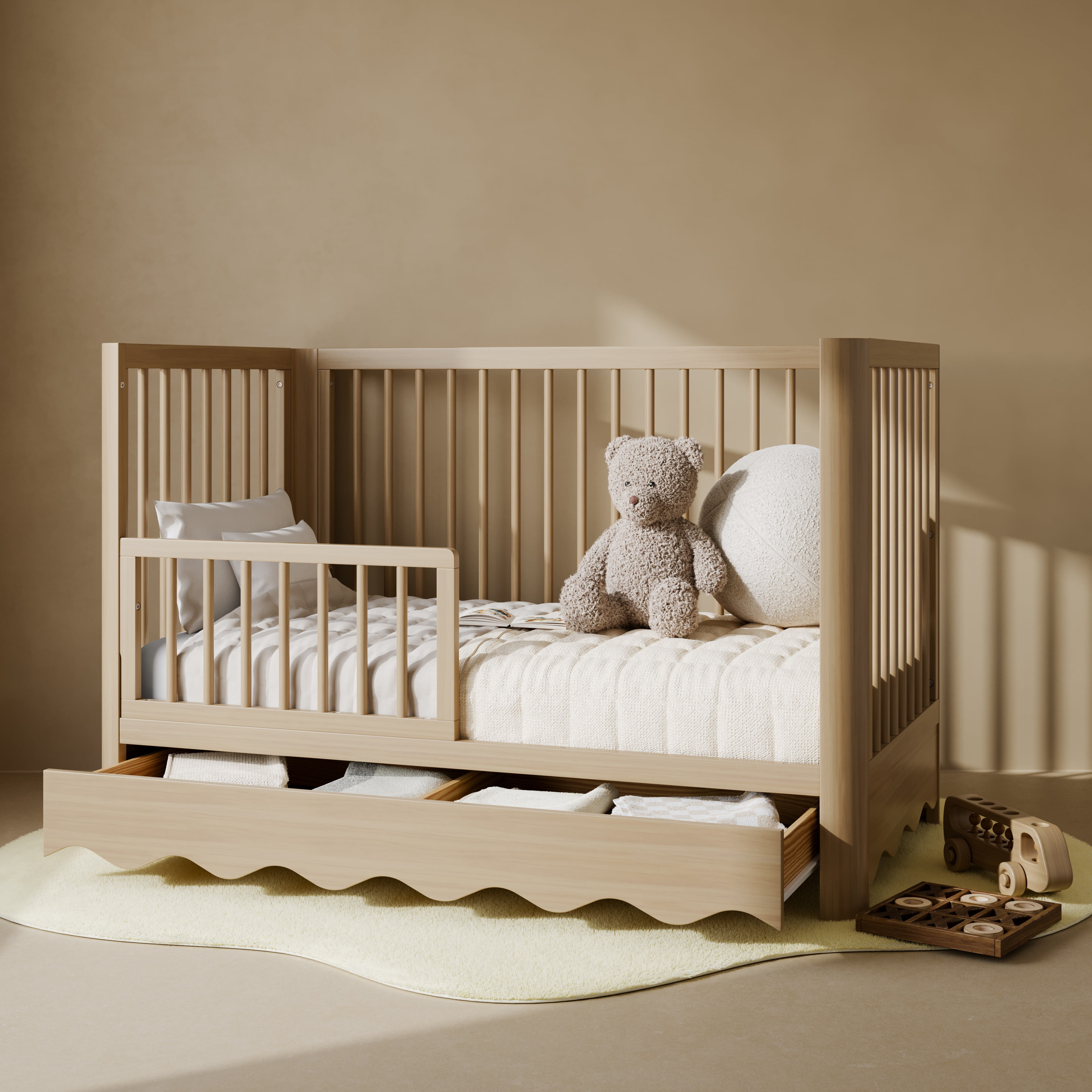 Art of Nursery by Storkcraft Casablanca 5-in-1 Convertible Baby Crib with Drawer, Driftwood