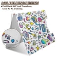 thumbnail image 2 of FORMRS A4 Clipboard Folder with Pen Holder Horizontal Foldable School Office Binder, Blue Doodle Pattern, 2 of 9