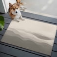 thumbnail image 4 of Grey Beige Ombre Large Area Rugs for Bedroom Living Room, Soft Non Slip Carpet Bedside Rug, Minimalist Ocean Waves Linen Rectangular Floor Cover Kitchen Accent Rug 2'x3' for Dining Room/Office, 4 of 9