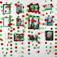 thumbnail image 4 of 52ft Green Red Circle Dots Garland for Xmas Party Hanging Decoration/Streamers/Flag/Banner/Christmas Tree Garlands for New Year Eve Celebration/Birthday/Wedding/Baby Shower/Holiday Decor, 4 of 8