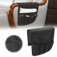 Clearance! Dusknt Seat Storage Bag Black Fleece Sofa Armrest Storage
