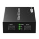 thumbnail image 1 of Convertidor de medios SFP+ OEO de 10 GbE con dos ranuras SFP+ de 10 G y fibra de 100 M/1 G/2,5 G/10 GBase-T con enchufe estadounidense, 1 of 7